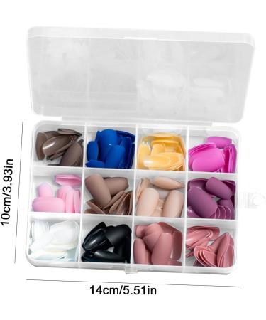 Press on Nails | Multi Colors and Styles Long Short Fake Nails Full Fake Nails Full Nude False Nails for Women and Girls Aezon Frosted Short Ballet - Buy Online on GoSupps.com