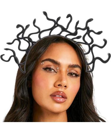 Zoestar Medusa Snake Headband Black Greek Goddess Headpiece Halloween Dress up Headdress Carnival Party Costume Hair Accessories for Women and Girls - Buy Online on GoSupps.com