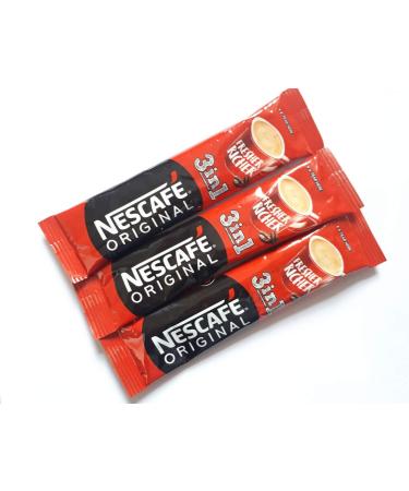 Nescafe 3in1 Original EU Made Long Expiry Date Individual Instant Coffee Sachets (3 sachets) Original 3 Count (Pack of 1)