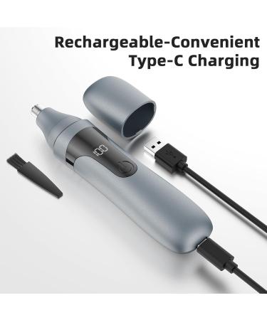 Nose Hair Trimmer Rechargeable Professional Painless Nose Trimmer for Ear and Eyebrow with Dual Edge Blades Easy Cleaning and Washing - Buy Online on GoSupps.com