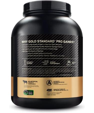 Optimum Nutrition GS Pro Gainer Weight Gainer Protein Powder, Double Chocolate, 5.09 Pounds (Packaging May Vary) Double Chocolate 5 Pound (Pack of 1) - Buy Online on GoSupps.com
