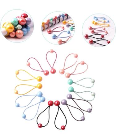 FRCOLOR 28 Pairs Headband Color Hair Tie Hair Ties for Girls Ponytail Holders Small Hair Ties Hair Knockers for Girls Girl Hair Ties Hair Ties with Balls Acrylic Bead Baby Little Girl - Buy Online on GoSupps.com