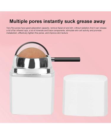 Rouleau Facial Boule Absorbante D'huile de Pierre Volcanique de Nettoyage pour le Mini Massage de Visage de Soin de la Peau (Blanc) - Buy Online on GoSupps.com