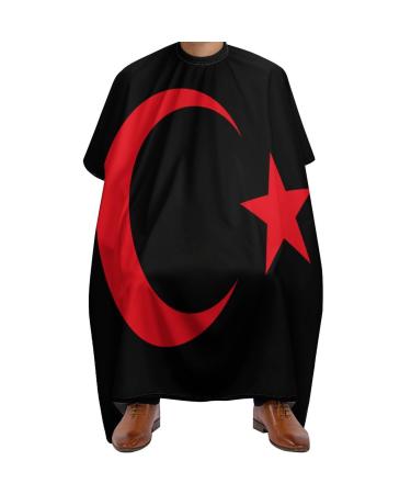 Coat of Arms of Turkey Professional Hair Cutting Cape Salon Barber Apron with Adjustable Snap Closure