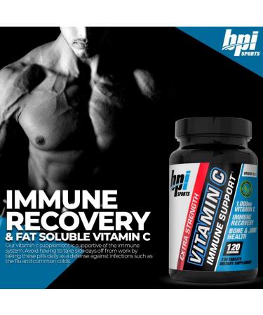 Buy BPI Sports Vitamin C Extra Strength 1000 mg - 120 Tablets for Immune Support - Buy Online on GoSupps.com
