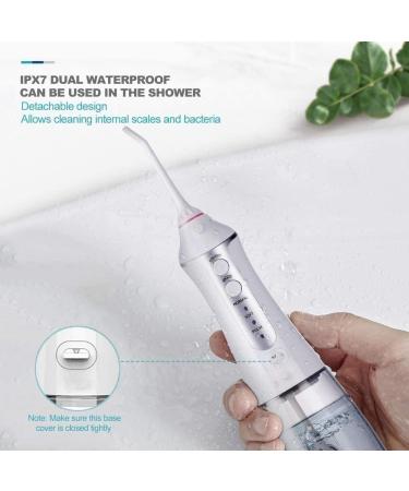 Buy Cordless Water Flosser 300ML - Portable Dental Oral Irrigator | Rechargeable Teeth Cleaner with 3 Modes - Space Saving Design - Buy Online on GoSupps.com