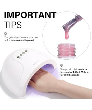 AILLSA Pink Gel Nail Polish - Nude Gel Polish Sheer Pink Jelly Gel Nail Polish Soak Off U V Gel Nail Polish Neutral Nail Polish Gel for Nail Art French Manicure at Home Day Gifts 0.51 Fl Oz GB49 A33sheer Pink - Buy Online on GoSupps.com