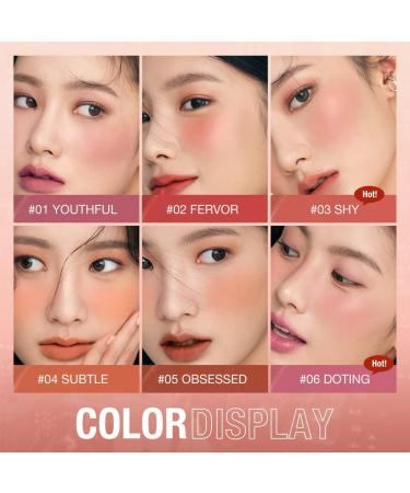  Beliky Girl 6-Color Lipstick Blush Balm 3-in-1 Eye Lip & Lip Gloss Waterproof Lightweight Blush Balm Cream for Women (#03) - Buy Online on GoSupps.com