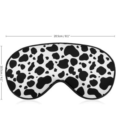 Black and White Cows Sleep Mask for Women | Adjustable Eye Shades with Elastic Strap - Perfect for Comfortable Sleep - Buy Online on GoSupps.com