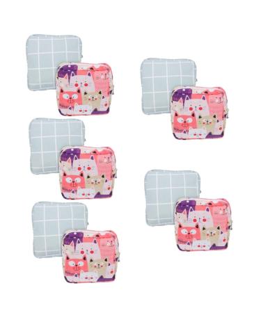 Gleavi 10 pieces of napkin-storage pocket women's money exchange bag organizer for wearing bags travel money exchanges menstrual pad bag Period pad bag lipstick bags