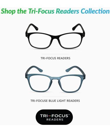 Buy Select-A-Vision Optitek Tri Focus 2201 Black Demi Reading Glasses 2.5x - Unisex Adult | International Shipping Available - Buy Online on GoSupps.com