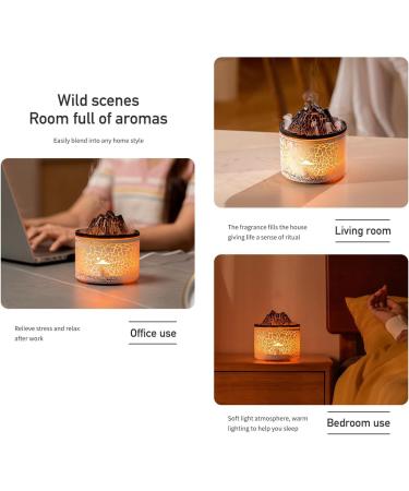 180ml Auto Shut Off Aromatherapy Diffuser & Humidifier - White Volcano Flame Essential Oil Diffuser for Bedroom - Buy Online on GoSupps.com