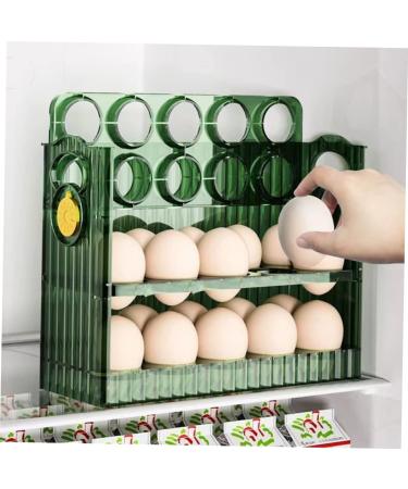 Egg Storage Box Egg Holder for Fridge Egg Preservation Holder Organizer for Refrigerator Household Green 26X20X10CM - Buy Online on GoSupps.com