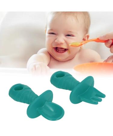 Soft Silicone LED Chewing Spoon | Baby Anxiety Relief Fork - Green | Safe & Effective International Shipping - Buy Online on GoSupps.com