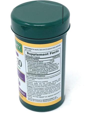 Nature's Bounty Ultra Strength Probiotic 10 - 70 Capsules | Digestive, Immune & Respiratory Health Support - Buy Online on GoSupps.com