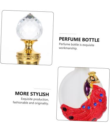 Didiseaon 1pc Peacock Essential Oil Bottle Cosmetic Travel Containers Gold Decor Travel Dispenser Rhinestone Decor Egyptian Decor Retro Decor Perfume Bottle Red Glass Ornaments - Buy Online on GoSupps.com