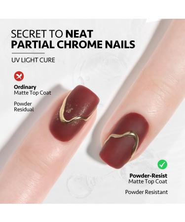 GAOY Matte Gel Top Coat for Long-Lasting UV Gel Nail Art | 16ml Powder-Resist Matte Finish - Ideal for Chrome Powder Painting - Buy Online on GoSupps.com