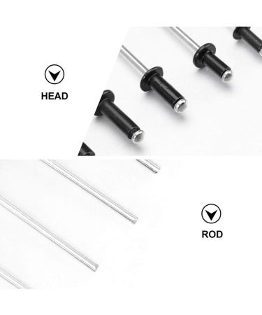 Hemoton Black Rivets Threaded Rivets 120pcs Blind Rivets Aluminium Black .4 .0 .2 Rivet Blind Rivets Nail Fasteners for Home Stainless Steel Rivets Stainless Steel Set - Buy Online on GoSupps.com