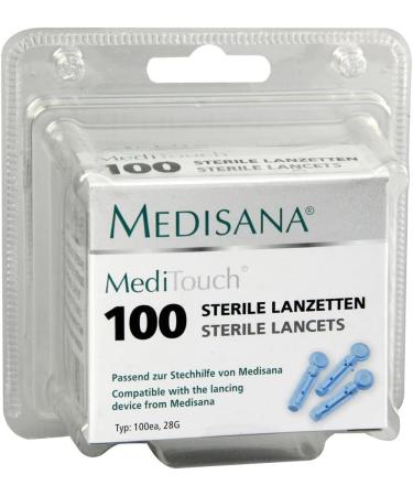 Medisana Lanzetten for Meditouch 2 - Sterile Blood Lancers for Diabetics | Easy Blood Sugar Measurement | 100 Pieces - Buy Online on GoSupps.com