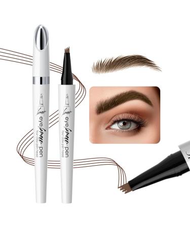 KBRPEY Magic Liquid Eyebrow Pencil 3D Brow Pencil with 4 Fork Tips Long Lasting Waterproof Effortlessly Creates Natural Looking Eyebrows Eyebrow Makeup
