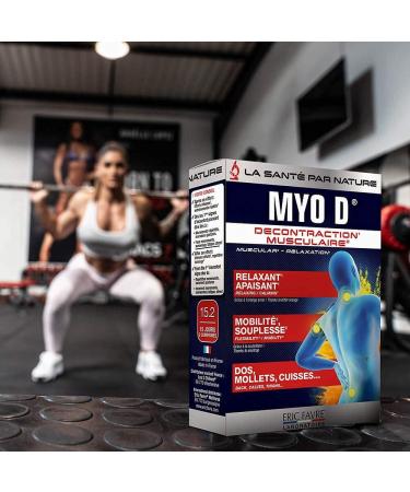 MYO D TABLETS - MUSCLE RELAXANT - Muscle Relaxing - Flexibility & Mobility - Soothing Relaxing For Muscles Back Calves Thighs - 30 Days - French Laboratory Eric Favre - Buy Online on GoSupps.com