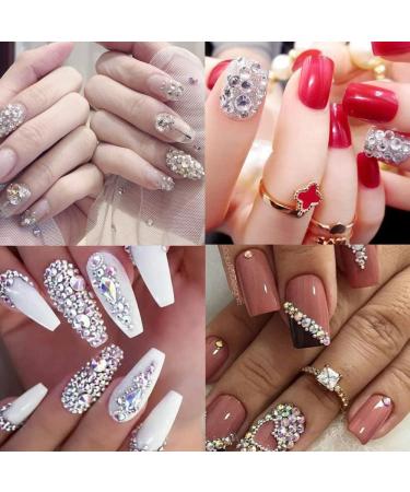 Crystal AB Rhinestones Set with Tools - 1440pcs Diamonds Gems for Nail Art Decoration - Buy Online on GoSupps.com