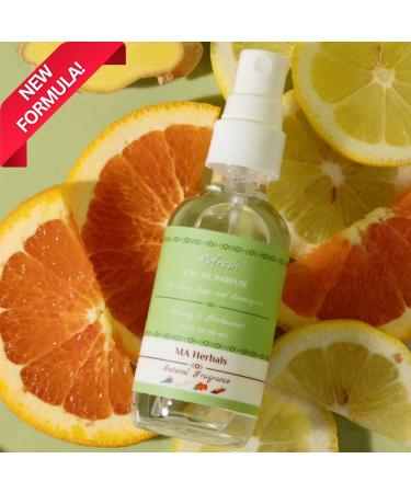 Refresh Clary Sage & Lemongrass Cologne + Notes of Cedrat Ginger Melon Violet & Cedarwood | Fresh Citrus & Woodsy Cologne | Unisex Eau de Parfum | MA Herbals Natural Fragrance Refresh (Clary Sage & Lemongrass) - Buy Online on GoSupps.com
