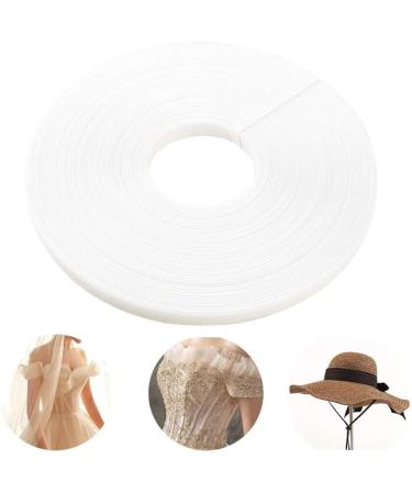 Abbaoww 50 Yards 8mm Polyester Boning for Wedding Dress Corset - White - Sewing Supplies - Buy Online on GoSupps.com