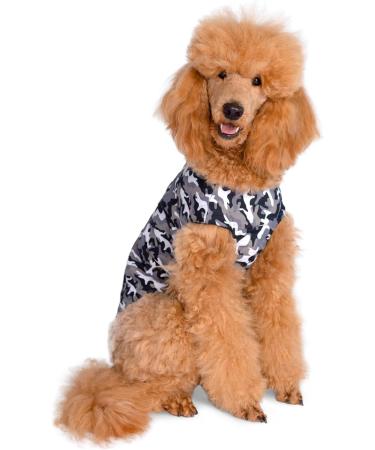 Selente Paw Parade Waterproof Dog Coat - Fleece Lined Rain Jacket for Small & Medium Dogs - Black & White Camouflage - Made in EU - Size 5 - Buy Online on GoSupps.com