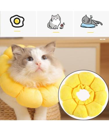 Soft Adjustable Cat Collar with Flower Design - Protective Neck Crate for Cats & Small Dogs After Surgery | Leak Protection & Comfort - Buy Online on GoSupps.com