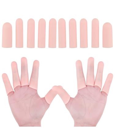 Silicone Finger Protectors(12 Pack) Gel Finger Protectors Finger Sleeves Finger Caps Relief from Pain of Finger Tips Cracked Finger Arthritis Friction Prevent Calluses Corn blisters Hammer Toe