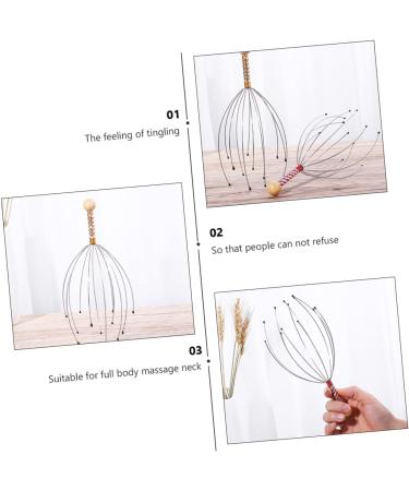 SESESFOUFU Shampoo Massage Device - Scalp Care & Head Massage Tool - Multifunction Rubber & Wooden Washer - Buy Online on GoSupps.com