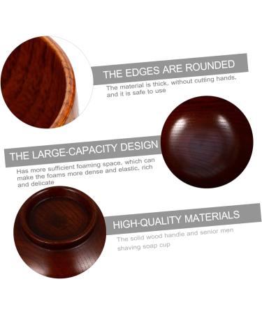 Frcolor Men's Razor Soap & Cleaning Bowl | Premium Wood Serving Shell for Grooming | Perfect for Shaving & Skin Care - Buy Online on GoSupps.com