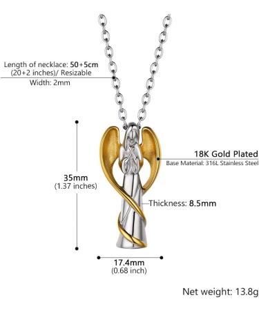 Personalized Prosteel Urn Chain Cross Necklace - Memorial Ash Pendant with 50cm/55cm Stainless Steel Chain - 18K Gold Gilded Life Tree Jewelry - Buy Online on GoSupps.com