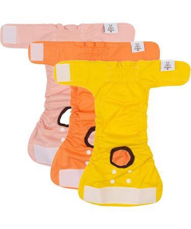 Cutebone 3-Pack Washable Dog Diapers | Waterproof Puppy Pants for Heat | Valentine's Day Rose Collection | Size M (41-53cm) - Buy Online on GoSupps.com