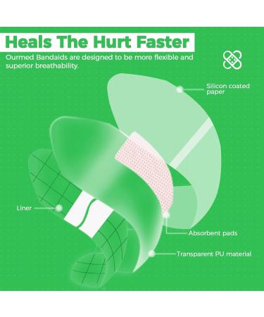 Buy Ourmed Universal Waterproof Bandages - 200 Count Flexible Latex-Free Non-Stick for Cuts & Abrasions - International Shipping Available - Buy Online on GoSupps.com