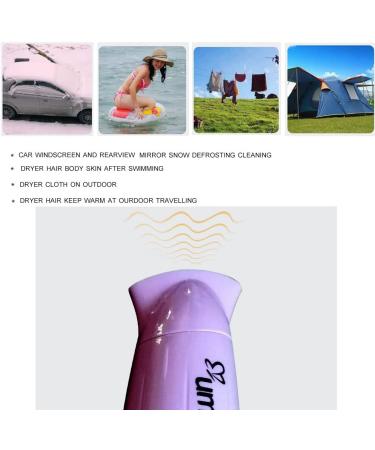 UMAY 12V Car Hair Dryer | Hot & Cold Wind | Folding Handle | Ideal for Travel & Defrosting - Buy Online on GoSupps.com