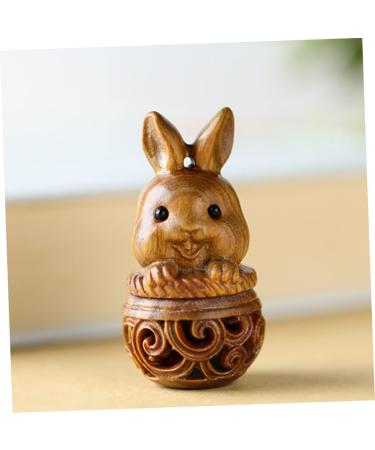 Minkissy 4-Piece Sandalwood Necklace Trailer Set | Essential Oil Ring & Rabbit Holder | Chinese Dcor Jewelry & Fragrance Bracket - Buy Online on GoSupps.com