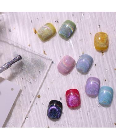 15 ml Cat Eye Gel Nail Polish Glitter Effect UV Gel Nails Glitter Cat's Eye Nail Polish DIY Art Manicure Nail Polish Glitter Soak Off UV Gel Polish Manicure Gel Lacquer Varnish Pink Colour - Buy Online on GoSupps.com