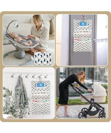 Buy Hioqfr Diaper Bag Organizer - Compact Baby Diaper Pocket for On-the-Go | Wet Wave Whales Design - Buy Online on GoSupps.com