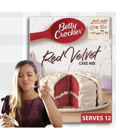 AETN Creations Red Velvet Baking Bundle 2 Packs of Betty Crocker Red Velvet Chocolate Cake Mix 425G with AETN Homemade with Love Wooden Mixing Spoon - Buy Online on GoSupps.com