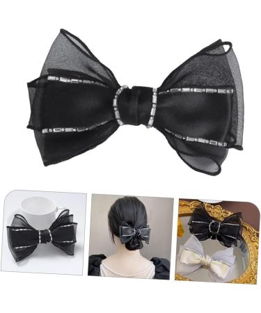 FRCOLOR Hair Fabric Butterfly Hair Clip hair bows girls hair clip women hair bow Women Cute Hair Clips black bows decor hair barrette s Miss South Korea Black - Buy Online on GoSupps.com
