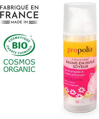 PROPOLIA - Organic - Silky Body Oil-Balm - Propolis & 5 Precious Oils - Intensely Nourishes Hydrates & Protects - Massage - Made in France - 50 ml - Buy Online on GoSupps.com