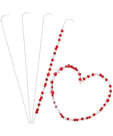 Curved Beading Needles 3 Pieces Big Eye Curved Needle Stainless Bead Spinner Needles Thin Bead Needles for Jewelry Making Sewing Bead DIY Craft