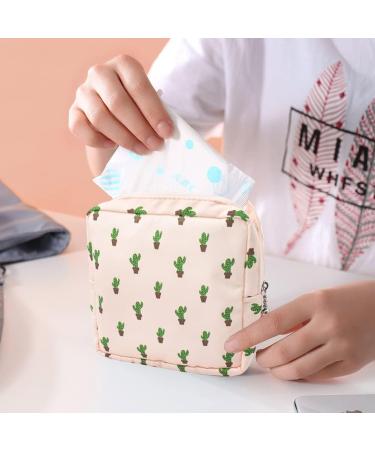 LIMHOO Period Bag - Portable Menstrual Sanitary Storage Pouch (Cactus Design) - Buy Online on GoSupps.com