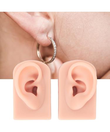Silicone Ear Model Left and Right Soft Flexible Model Fake Ear Piercing Practice Human Ear Model Silicone Ear for Jewelry Display Acupuncture Teaching (#1) - Buy Online on GoSupps.com