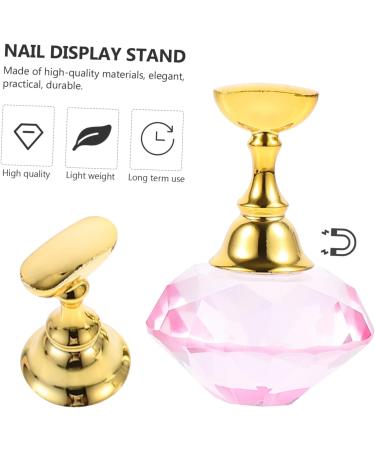 Beatifufu 1 Set Nail Holder Fingernail Stands Nail Training Holder Stand Magnetic Nail Gems for Nails Nail Tip Display Stand False Nail Painting Stand Nails Gems Crystal Easel Manicure 3.5X3.5X2CM Pink - Buy Online on GoSupps.com