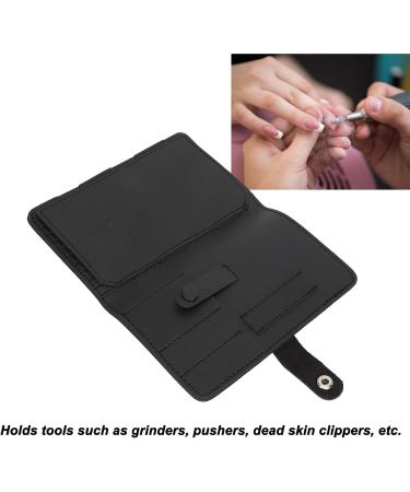 Nail Drill Organizer Bag Zipper Multifunctional Portable 37 Compartments Nail Drill Storage Container Steel Slider Bag (Black) - Buy Online on GoSupps.com