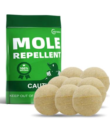 Wofimeha Mole Repellent Vole Repellent Outdoor Natural Gopher Repellent Mole Deterrent for Lawn Get Rid of Moles in Your Yard Outdoor Groundhog&Mole Control Safe Around Pet & Plant (8 Pack) Mole Repellent- 8 Packs