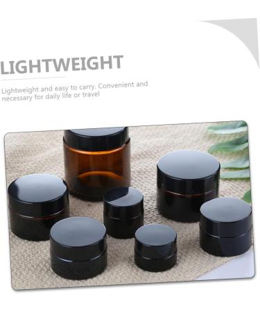 Angoily 6 Sets Cream Bottle Eye Cream Bottle Airless Clear Container with Lid Clear Jars Clear Round Jars Shot Glass with Lid Lotion Sample Cosmetic Travel Brown Glass With Cover - Buy Online on GoSupps.com